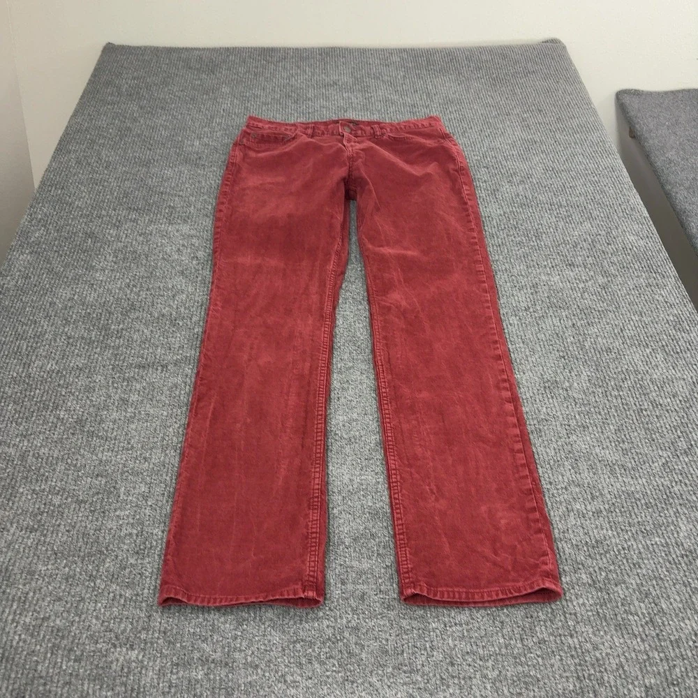 Banana Republic Pants Mens 34x34 Red Cotton Corduroy Slim Fit Casual Classic